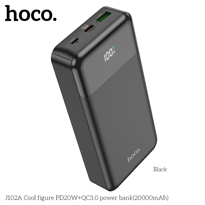 Pin dự phòng Hoco J102A 20000mAh USB QC 3.0 18W, TypeC PD 20W - Nhất Tín Computer