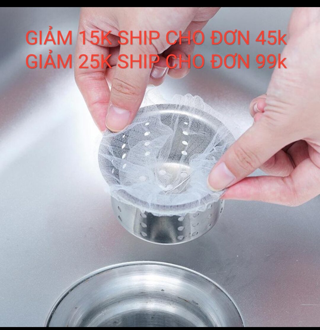 [Miễn phí Giao hàng] [HCM]Combo 100 Túi lọc rác Bồn rửa chén
