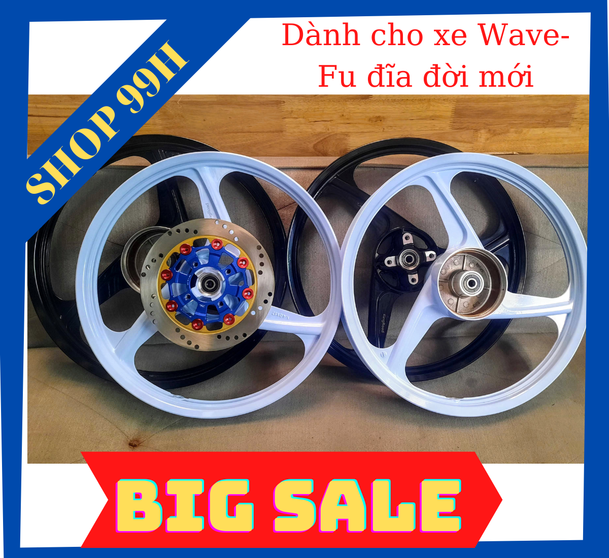 Mâm 3d dành cho wave blade /rsx ws110 / future 125 mập /fuled đời mới thắng đĩa bản 1.4 và 1.6