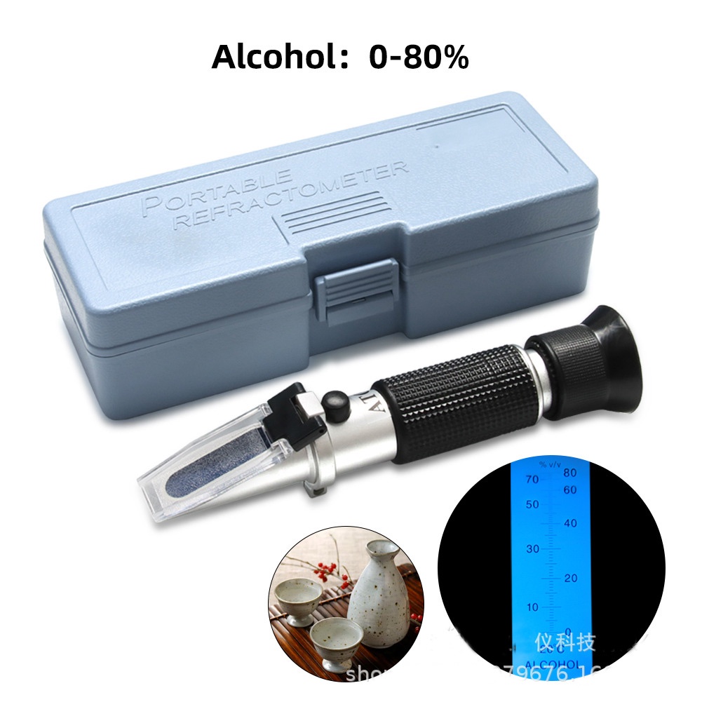 Khúc xạ kế cồn TC- máy đo nồng độ CỒN 0-80 độ, kiểm tra nồng độ cồn trong dung dịch, bia rượu nước trái cây