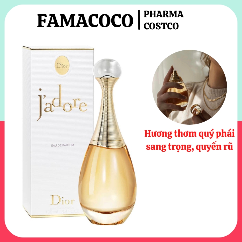 Nước hoa nữ dior jadore chai 100ml hộp xấu do vận chuyển - dầu thơm dạng xịt dáng giọt nước thơm lâu sang trọng quyến rũ famacoco