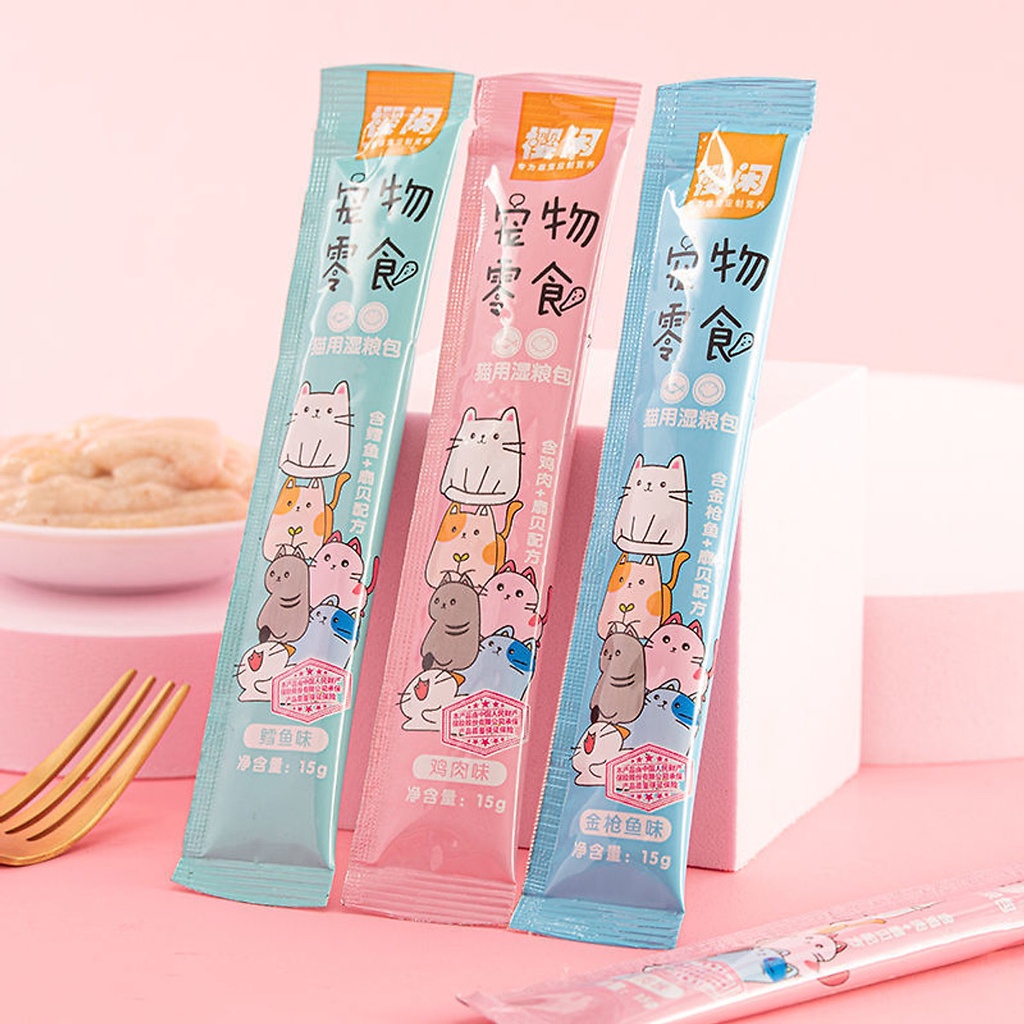 Súp thưởng cho mèo Shizuka 15g,súp dinh dưỡng thức ăn cho mèo