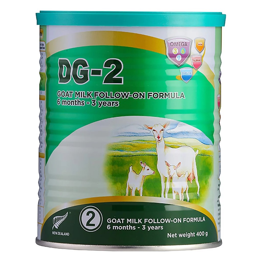 Mua 4 Lon Tặng 1 Lon Sữa dê công thức DG-2 400g Bé từ 6-24 tháng tuổi