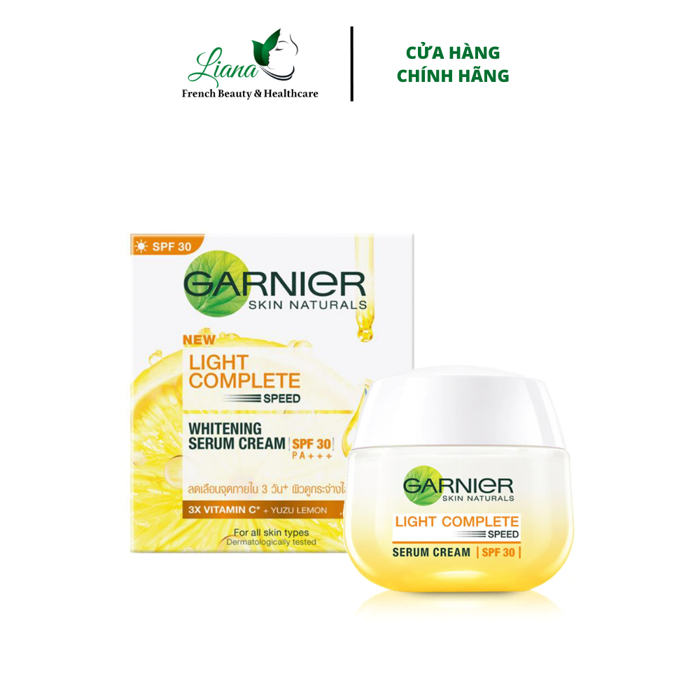 Kem dưỡng ban ngày garnier light complete serum cream spf30 50ml