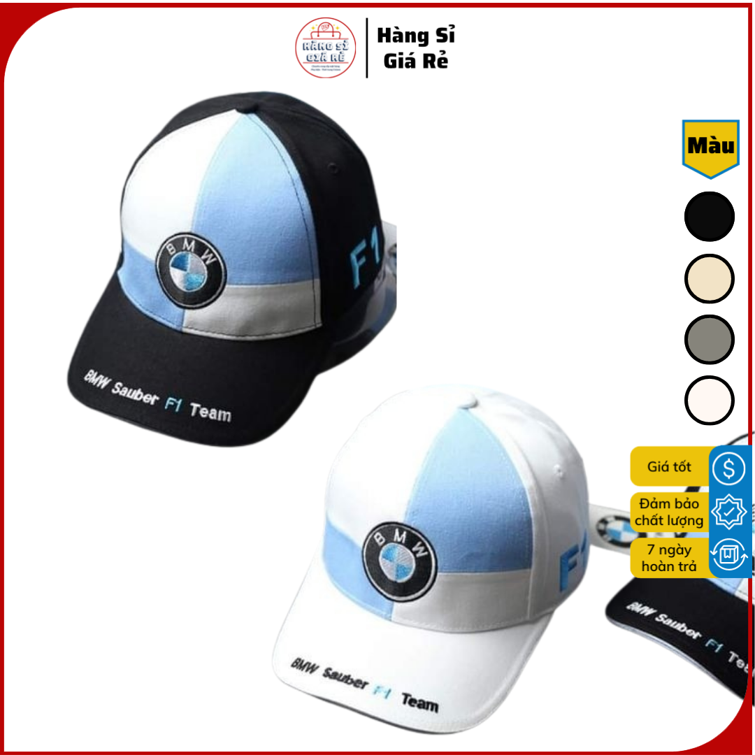 ❤️ GIÁ SỈ ❤️ Nón Kết BMW F1 Thời Trang - MŨ LƯỠI TRAI TEM XE NHẬP KHẨU NAM NỮ GIÁ RẺ