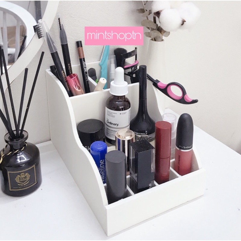 Khay đựng son và lọ đựng cọ 2 trong 1