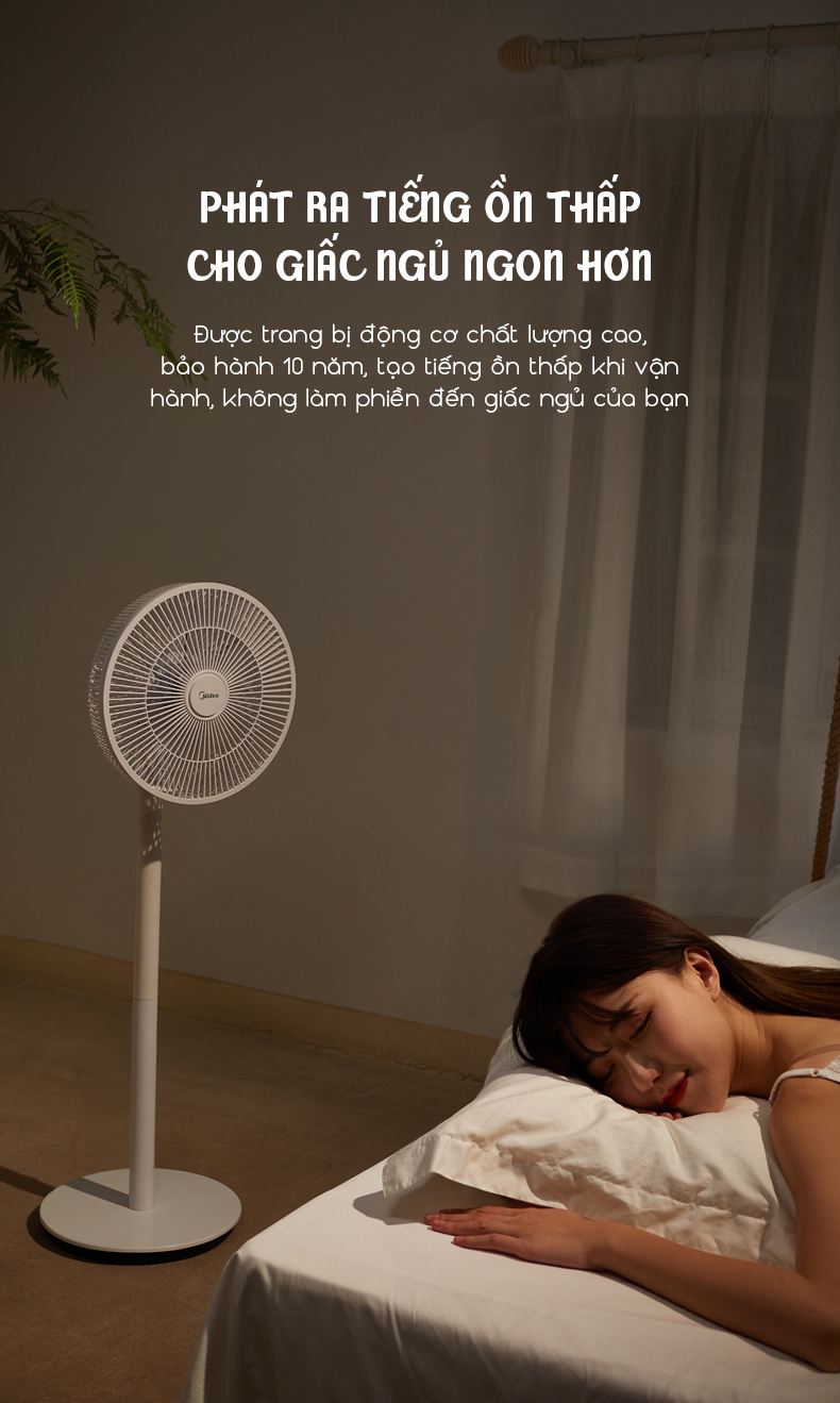 [FreeshipMAX] Quạt cây MIDEA SAD30MA bản màu trắng trang nhã - Hàng chính hãng có bảo hành