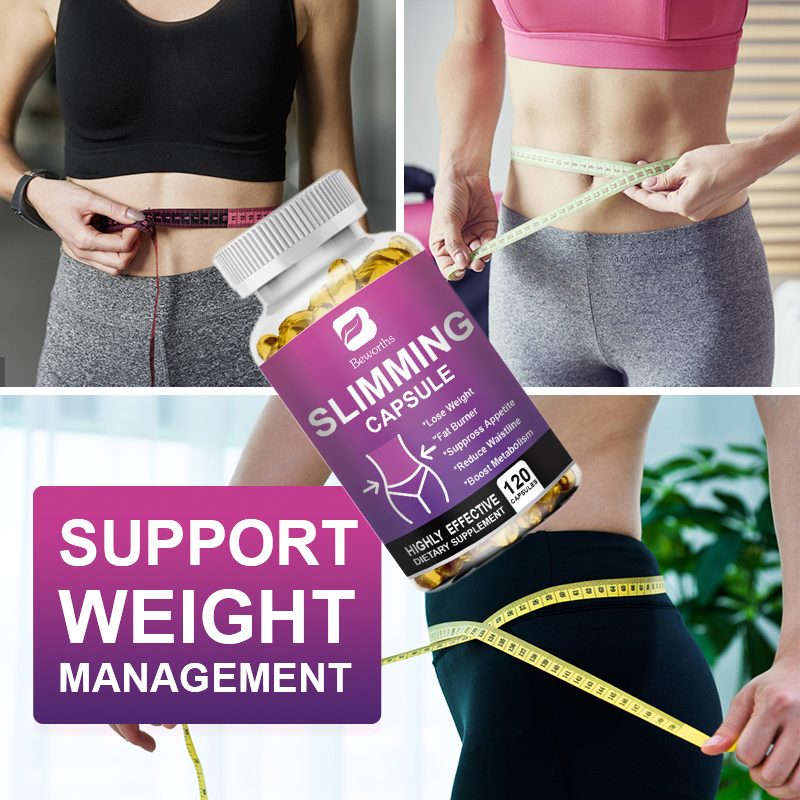 BEWORTHS Viên nang giảm béo đốt cháy chất béo Hỗ trợ ức chế sự thèm ăn Sản phẩm mạnh mẽ