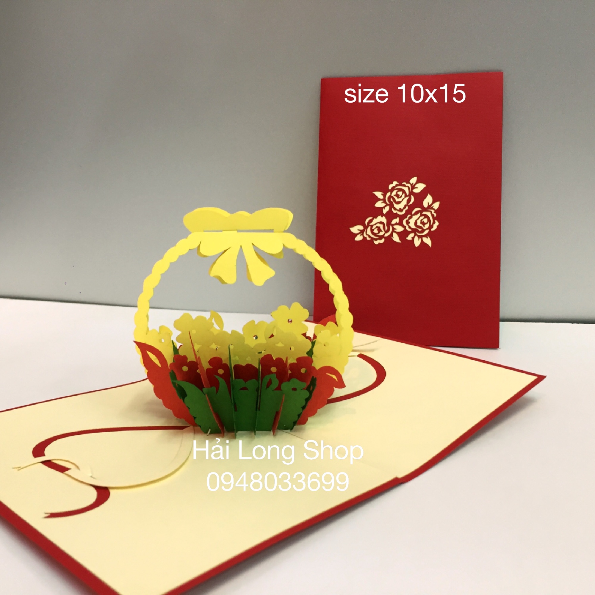 Dỏ hoa - flower - thiệp 3d