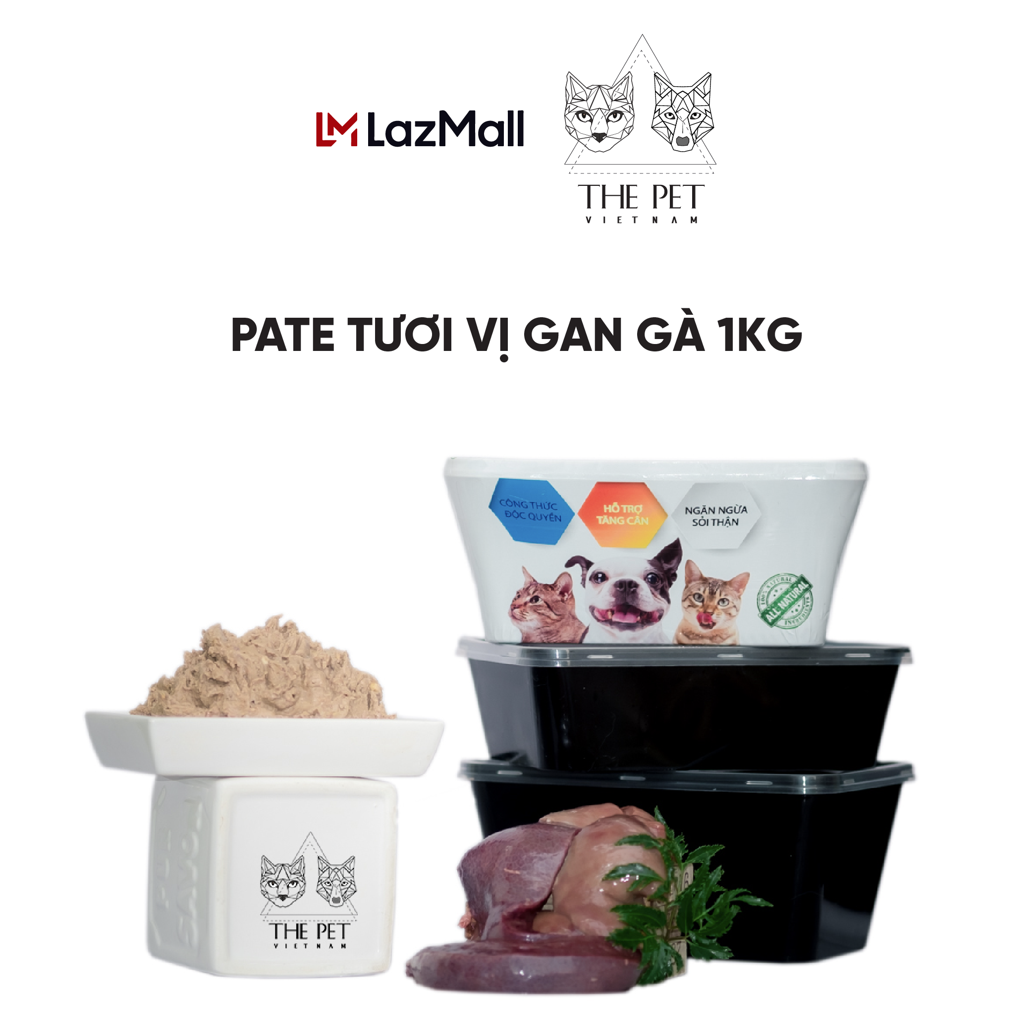 Pate Tươi Vị Gan Gà THEPETVN - Thức Ăn Tươi Cho Chó Mèo (Chicken liver) - 1Kg