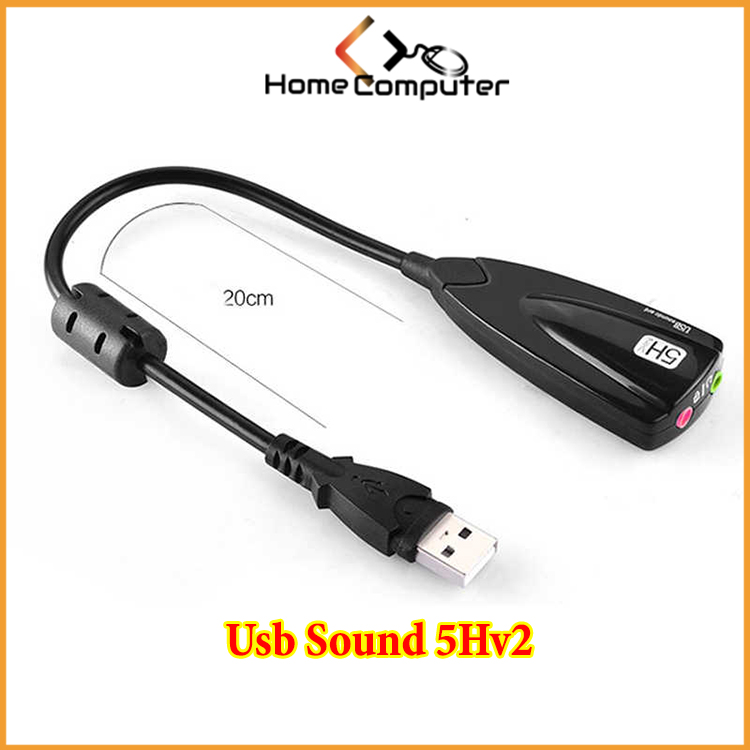 Cáp chuyển đổi, Cáp Usb sound 5h. chuyển từ usb ra tai nghe,loa giá tốt,bảo hành 6 tháng - Home Computer