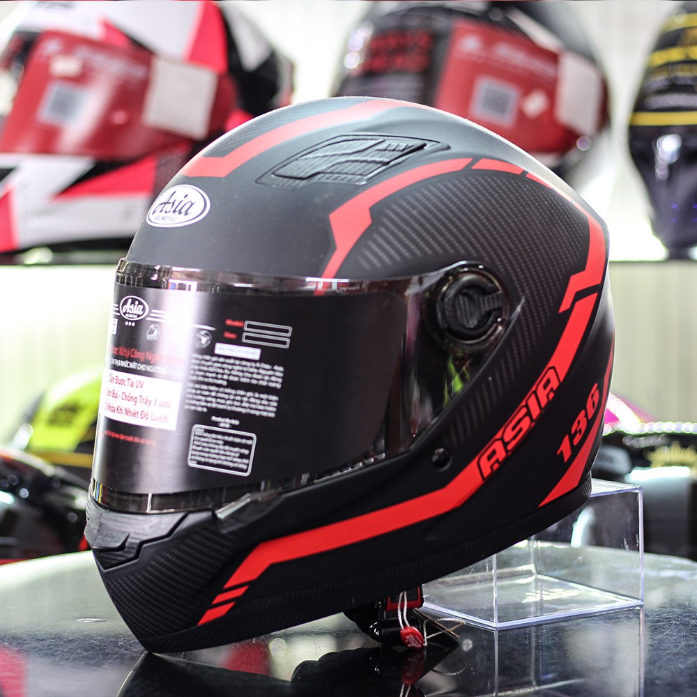 Nón fullface asia m136 - bảo hành 12 tháng