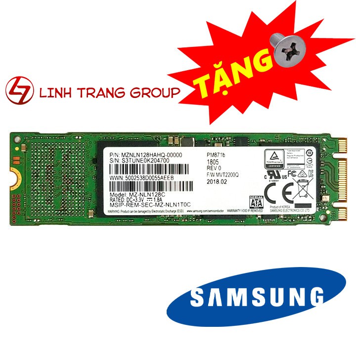 Ổ cứng SSD M.2 SATA Samsung PM871b 128GB - SD72