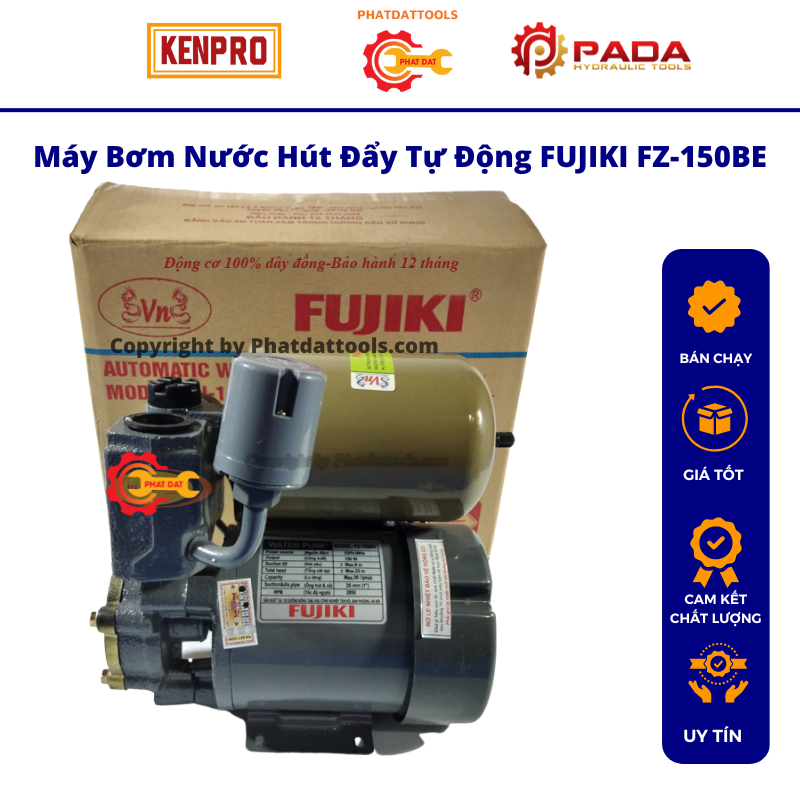 Máy Bơm Nước Đa Năng (Hút Sâu-Đẩy Cao-Tăng Áp Tự Động) FUJIKI FZ-150BE Điện Áp :220V 50-60Hz Công suất :150W
