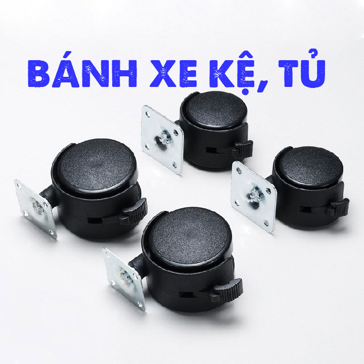 Bánh xe tủ gỗ chuyên dùng cho kệ tủ gỗ, nhựa, sắt chạy êm, bền chắc, dễ lắp đặt