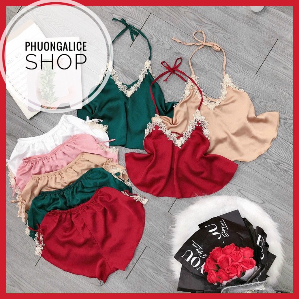 Đồ ngủ sexy nữ, Sét yếm cột dây sexy gợi cảm mùa hè- Phuongaliceshop