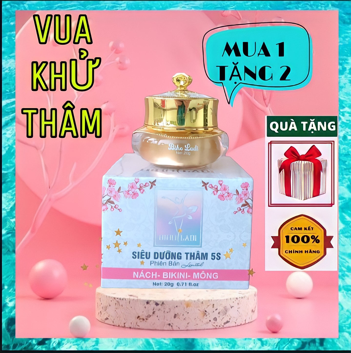 Siêu dưỡng thâm 5S biho ladi đánh bay thâm nách bẹn mông bikini - Biho lady