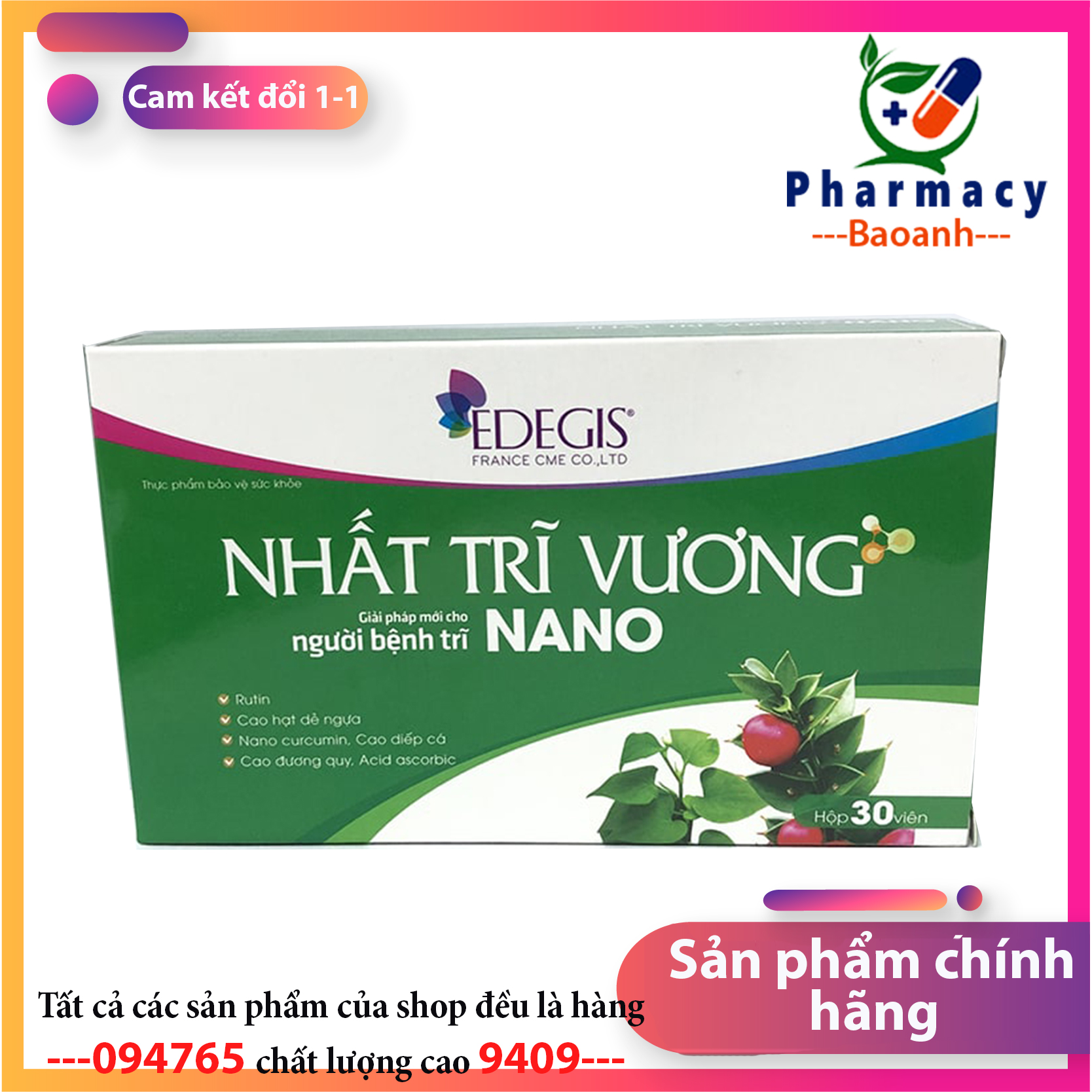Hỗ trợ điều trị trĩ Nhất trĩ vương Giải pháp mới cho người bệnh trĩ, táo bón - Hàng chính hãng - Đánh giá 5 sao - chất lương cao