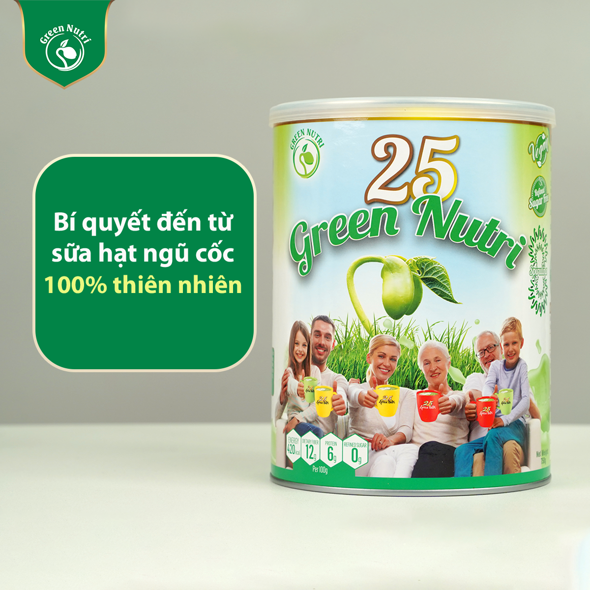 Bột Ngũ Cốc 25 Green Nutri - Dạng Hộp 625gr (25 gói)