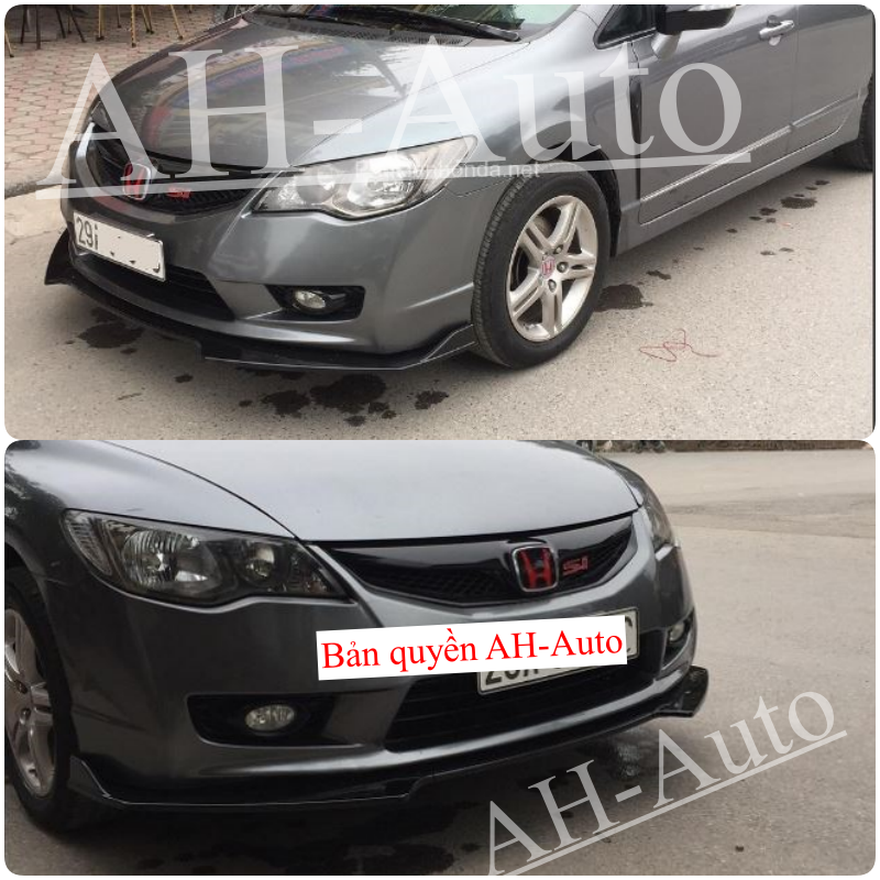 [Hàng Theo Xe] Lip Trước,Cản Trước Thể Thao Civic Đời 2008-2012,2013-2021 Nhựa ABS Cao Cấp Chống Va Đập Tốt Phía Dưới Có Gân Tăng Cứng