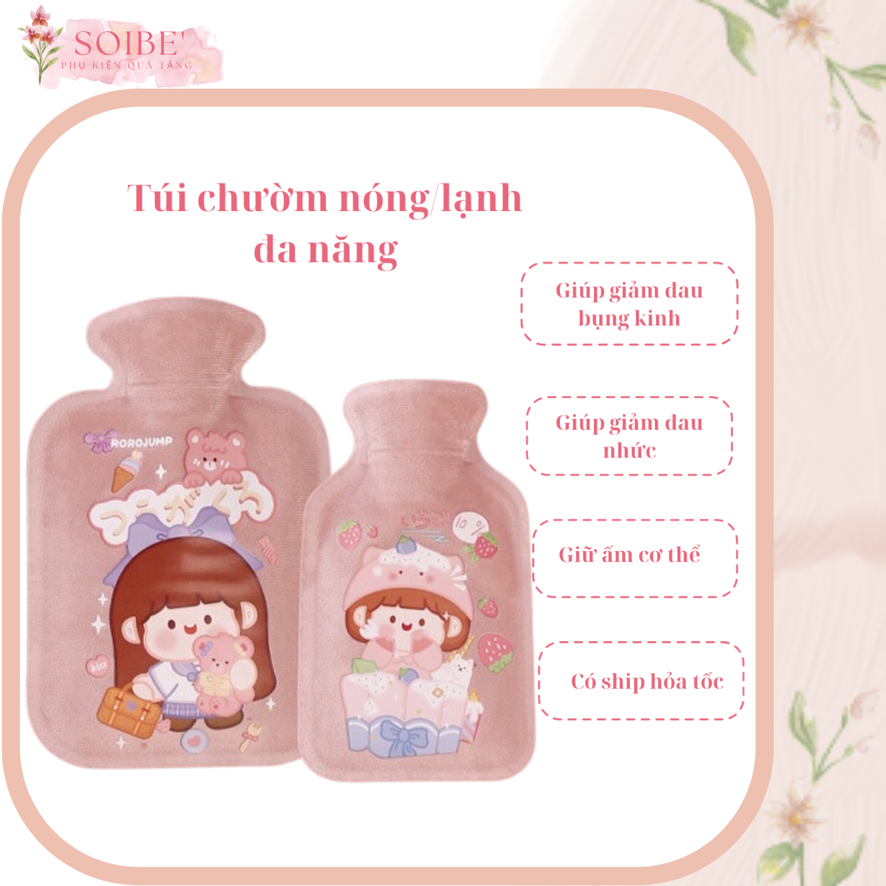 Túi chườm nóng lạnh hoạt hình cute đa năng dùng chườm lạnh /hạ sốt/sưởi ấm soibe' store