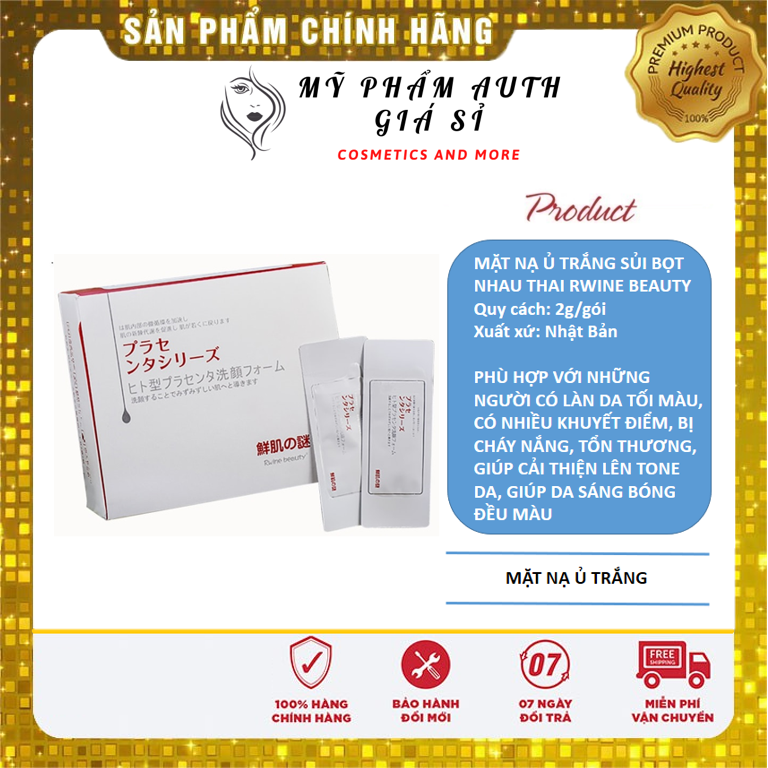 Mặt nạ ủ trắng sủi bọt nhau thai nhật bản