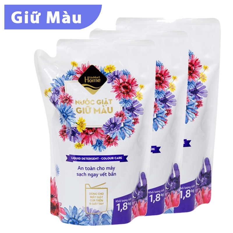 Combo 3 gói nước giặt VinMart Home Giữ Màu 1.8kg
