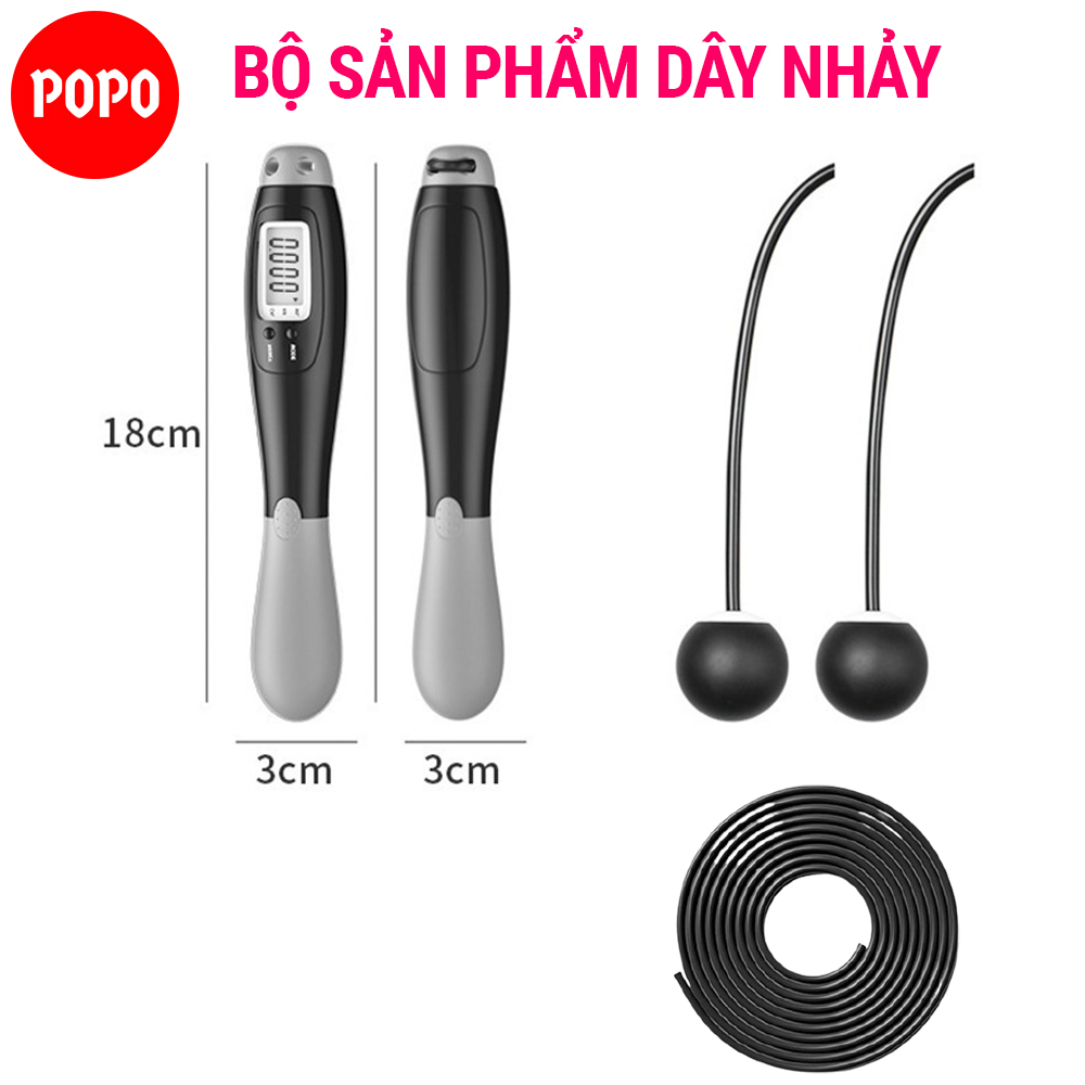 Dây nhảy thể thao không dây, tự động đếm số thông minh, dây nhảy giảm cân điện tử không dây cao cấp SPORTY XS1102