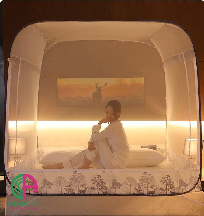 MÙNG CHỤP TỰ BUNG ĐỈNH VUÔNG CAO CẤP 1M6X2M 1M8X2M 2MX2M LOẠI 1