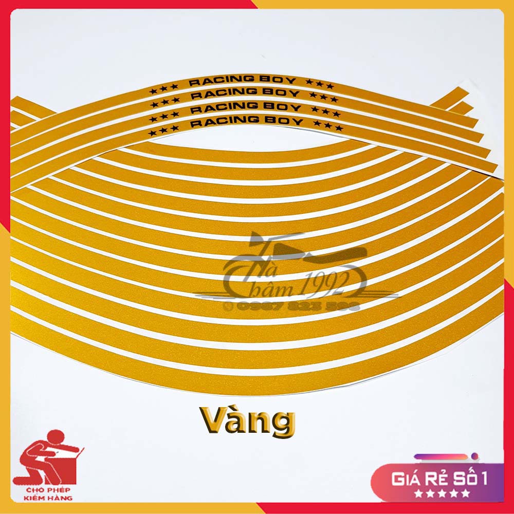 Tem phản quang 3m dán vành racing boy , tem rcb dán vành, decal dán vành