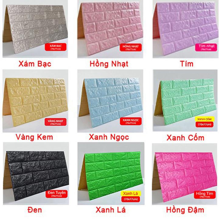 Combo 10 Tấm Xốp Dán Tường Giả Gạch Chống Ẩm