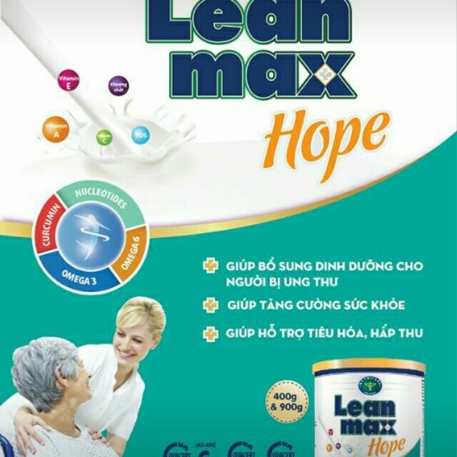 ✅ Sữa bột leanmax hope 900gr dành cho bệnh nhân ung thư