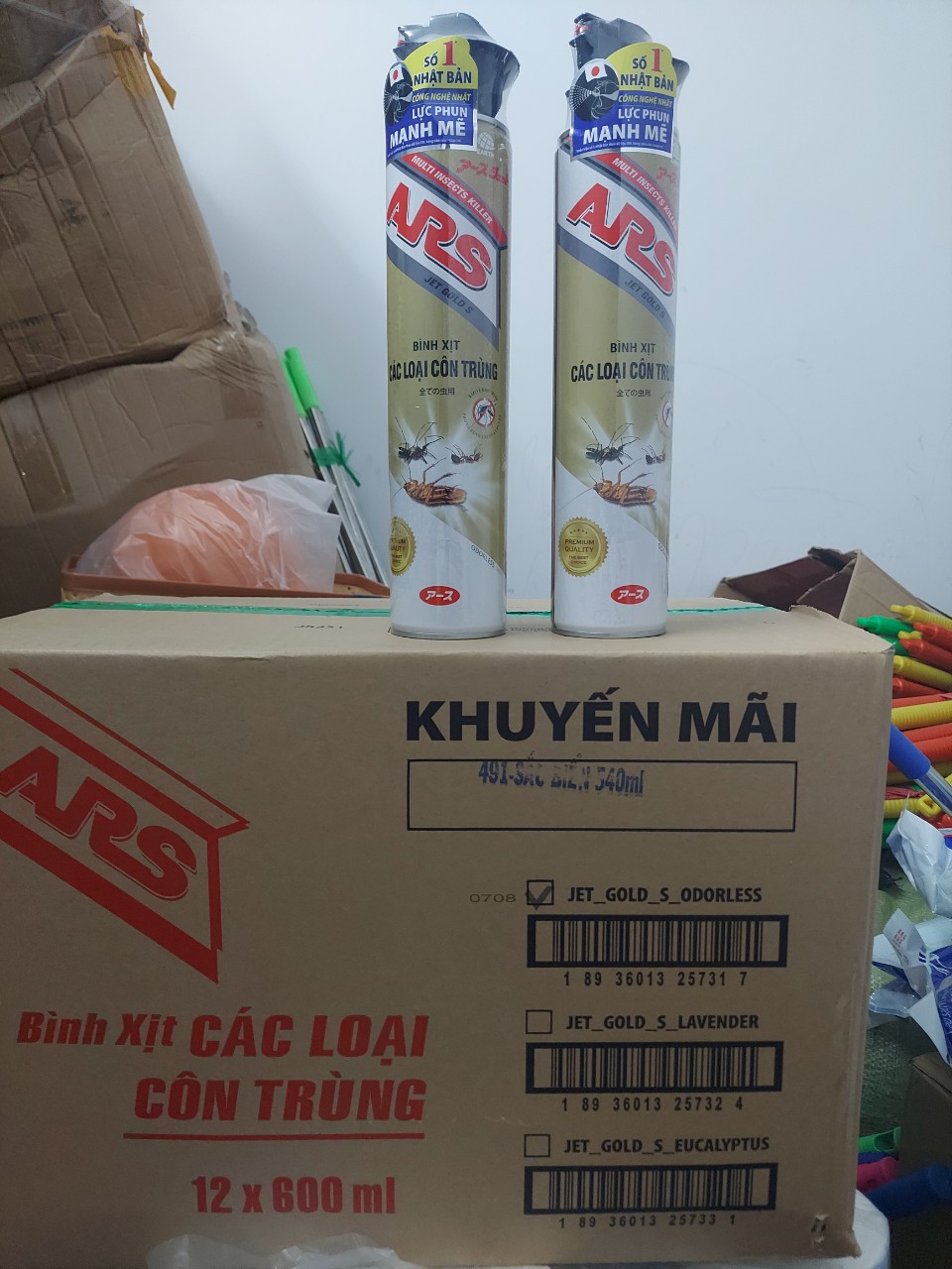 Bình xịt côn trùng ars jet gold không mùi 600 ml