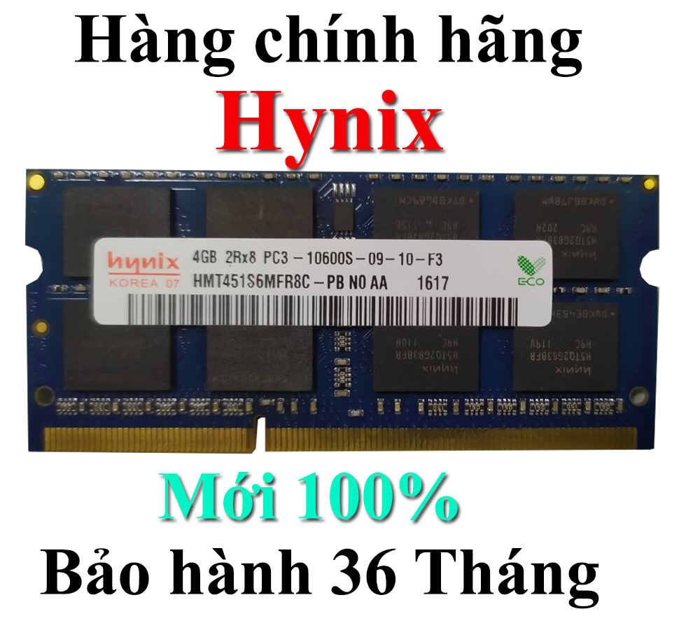 Ram Laptop Hynix DDR3 (PC3) 4GB Bus 1333(10600S) mới 100% Bảo hành 36 Tháng