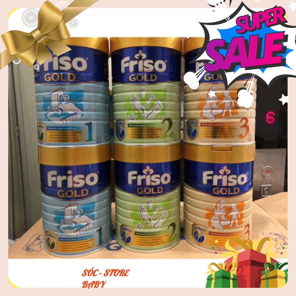Sữa friso gold nga 800gr đủ số