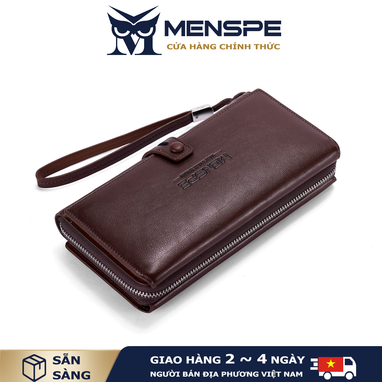 MENSPE Ví cầm tay nam Ví dài PU Ví đa chức năng Ví dung lượng lớn Ví đa chức năng ID Thẻ tín dụng Ví đựng tiền xu Túi đựng xu bằng da PU Ví doanh nhân