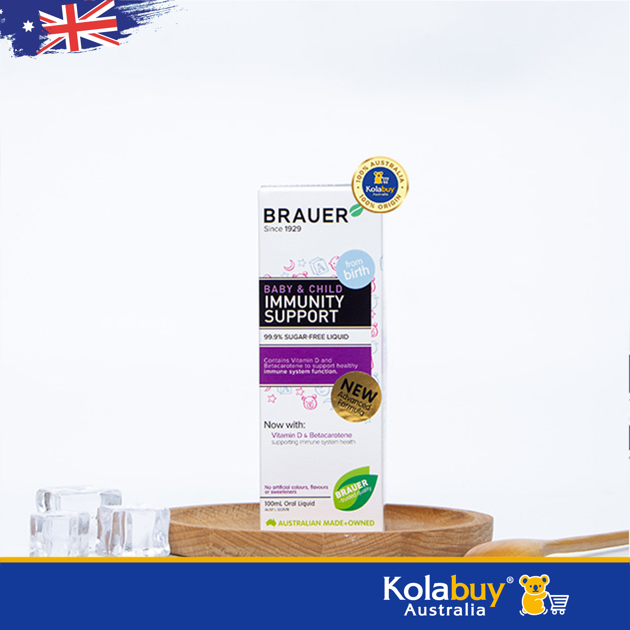 Siro tăng sức đề kháng cho trẻ của Úc Brauer Baby & Child Immunity Support 100ml