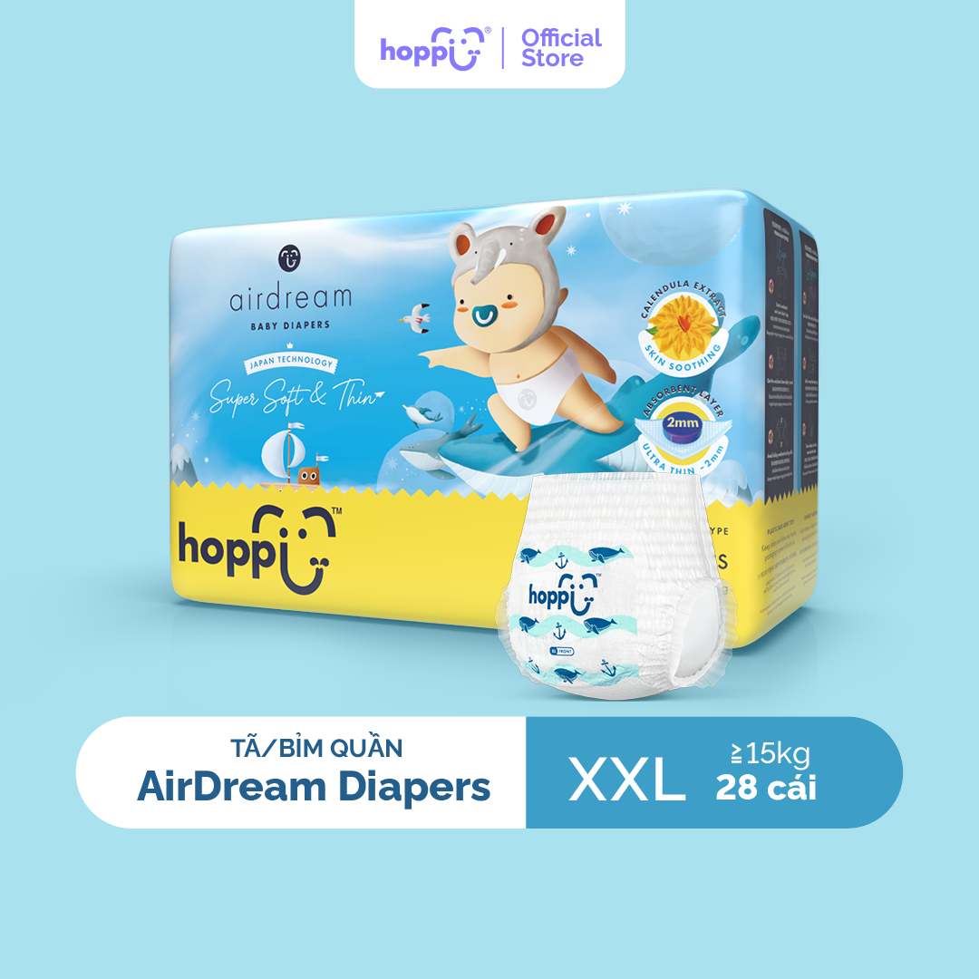 Tã / bỉm quần Hoppi AirDream Diaper số lượng M 44 / L 38 / XL 32 / XXL 28 miếng - 3