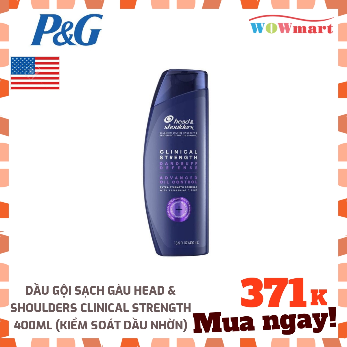 Dầu gội sạch gàu Head & Shoulders Clinical Strength 400ml -