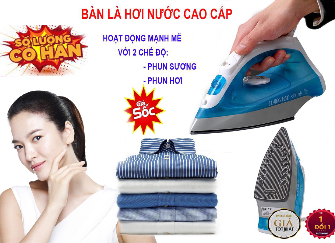 Bàn Ủi Hơi Nước, Bàn Ủi , Bàn Là Hơi Nước Cầm Tay, Bàn Là Hơi Nước, Bàn ủi hơi nước sử dụng tiện lợi, an toàn, ủi phẳng quần áo nhanh chóng hơn với tính năng hơi nước. Giảm giá SỐC 50%