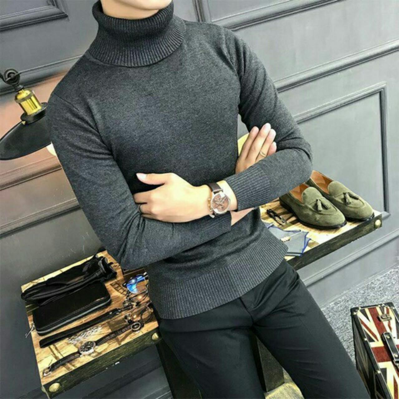 Giá sale tới bến áo len nam cổ lọ