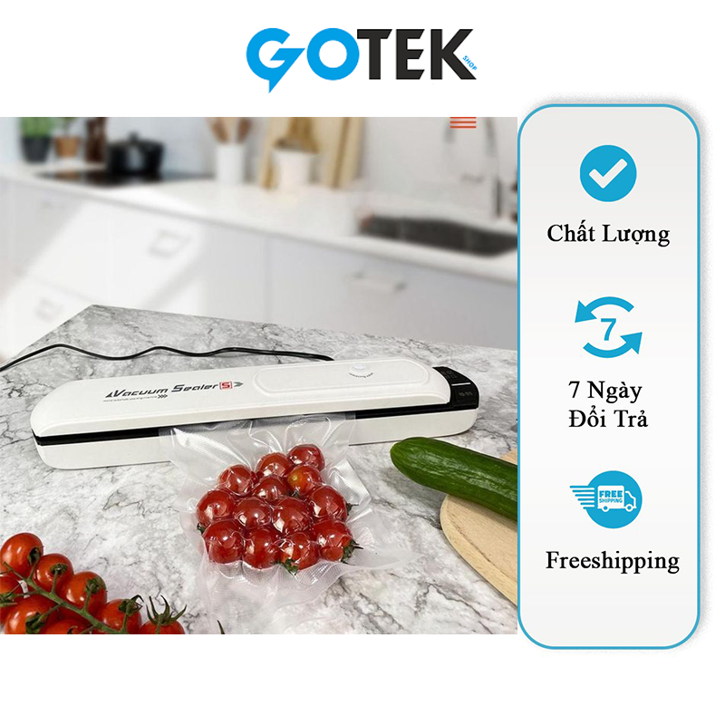 Máy Hút Chân Không Thực Phẩm Gia Đình Không Kén Túi Vacuum Sealer S Máy Hàn Miệng Túi Mini Cầm Tay Lực Hút Không Khí Siêu Mạnh Giữ Môi Trường Chân Không Lý Tưởng Bảo Quản Thức Ăn Tặng 10 Túi Hút Chân Không