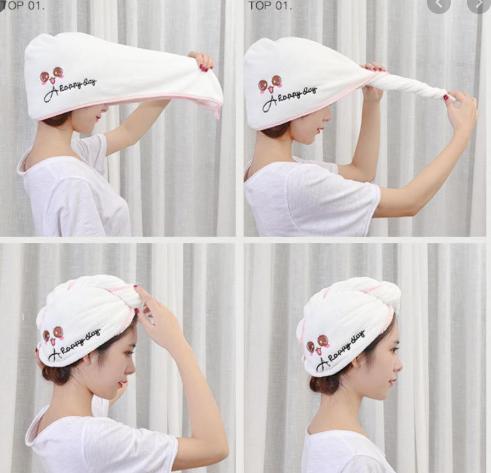 Khăn Quấn Tóc, Mũ Trùm Đầu Giúp Tóc Khô Nhanh - SURI STORE (TPHCM)