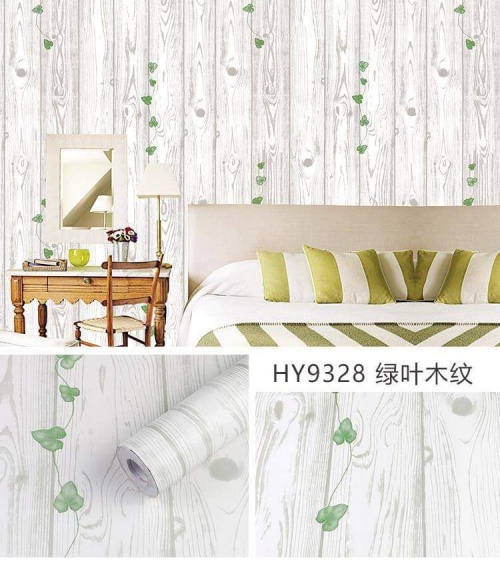 Giấy dán tường vân gỗ trắng binbin dtl48