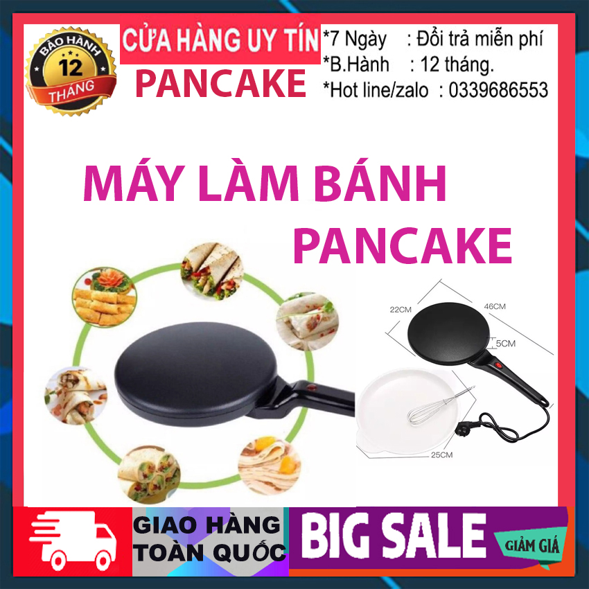 [HCM][ SIÊU GIẢM GIÁ 50% ] MÁY LÀM BÁNH PANCAKE  MÁY LÀM BÁNH TRÁNG  BÁNH CREPE   ĐA NĂNG TIỆN DỤNG BẢO HÀNH 12 THÁNG .