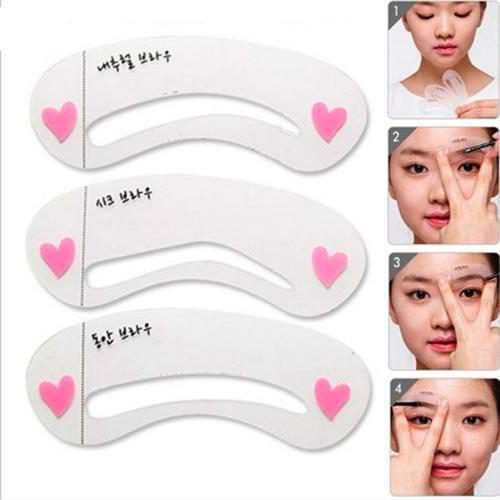 [HCM]Khuôn kẻ lông mày ( 3 cái/ bịch ) Mini Brow Class Drawing Guide