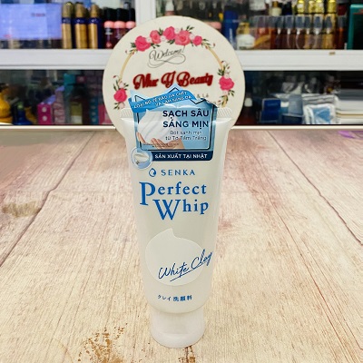 Sữa rửa mặt tạo bọt senka perfect whip white clay 120g