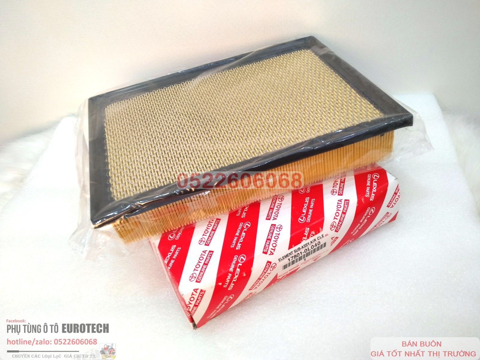 (Sỉ - lẻ) Lọc gió 🥀động cơ ✴ Toyota 👑 Innova 👑 Fortuner 👑 Hilux 🌂2017-2022 (mã 17801-OLO40)