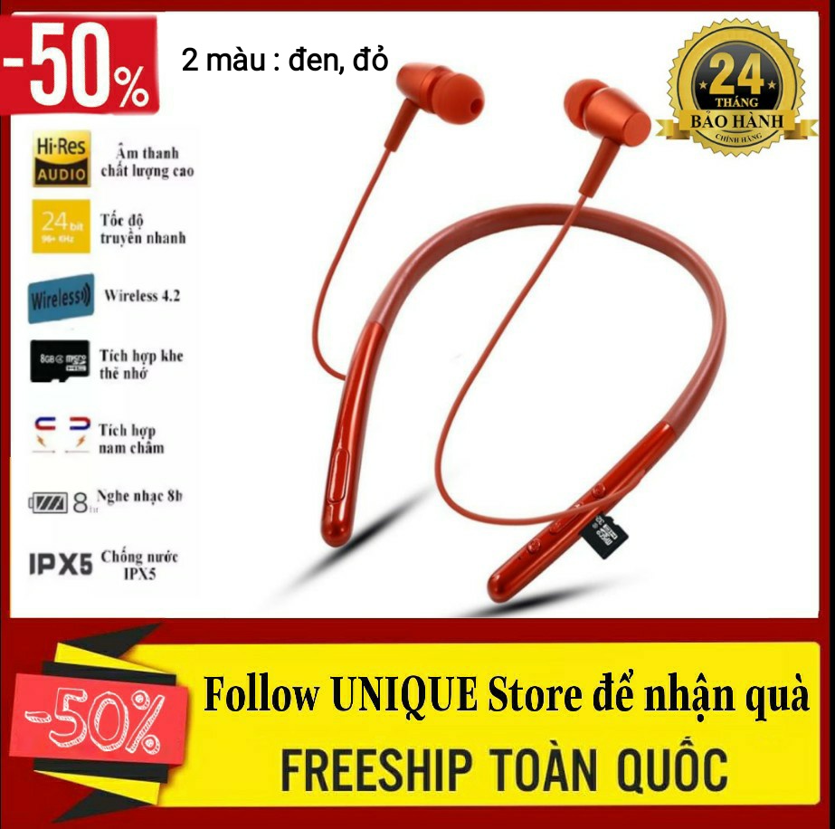 Tai Nghe Bluetooth Không Dây Wireless H700 5.0 Bluetooth Siêu Xịn, Pin Trâu - Tai nghe bluetooth mini h700, Tai nghe quàng cổ, Tai nghe dây Bluetooth - tai nghe bluetooth hay hơn i7s,i9s,i11s,i12
