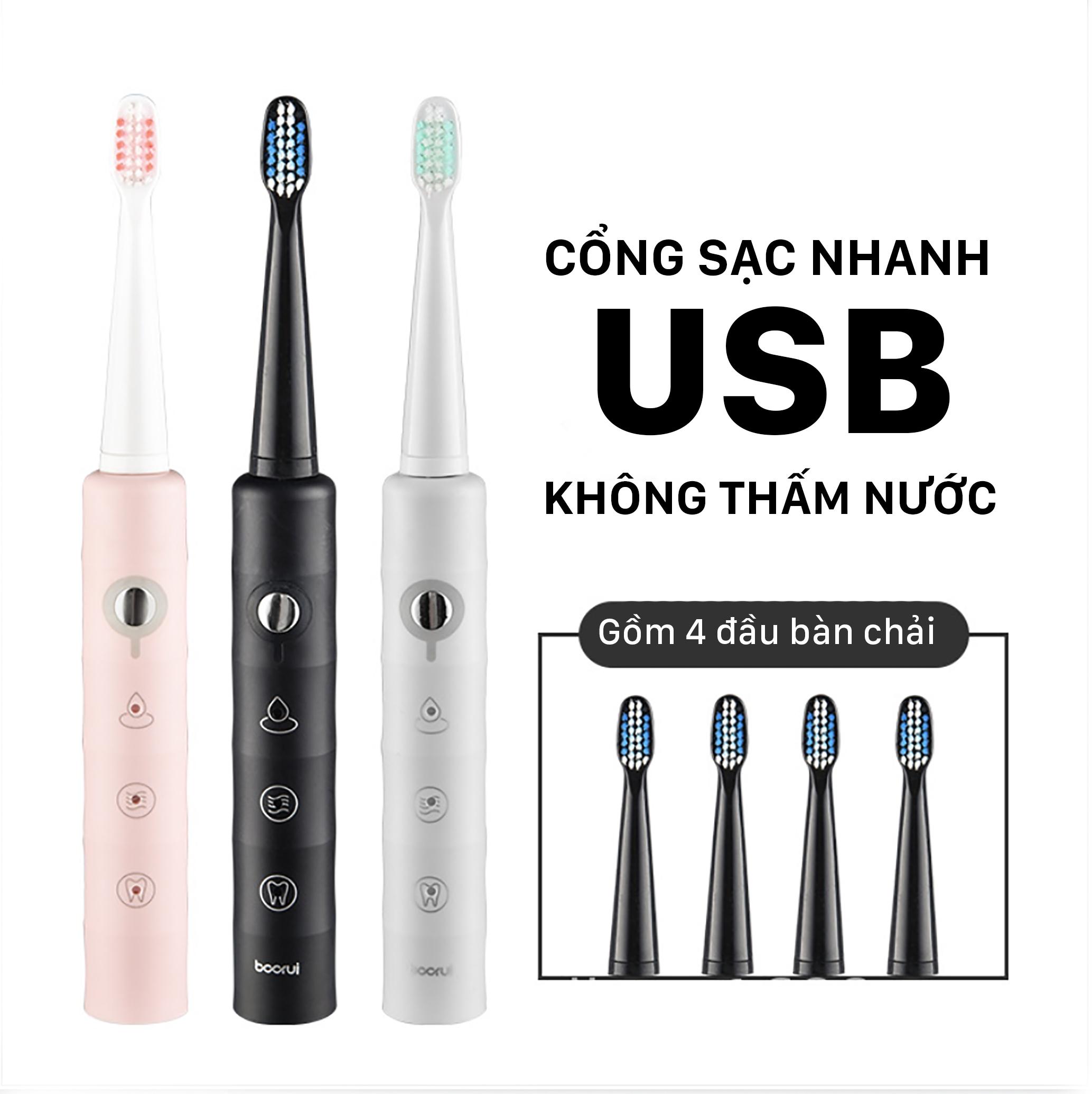 Bàn chải điện chải răng sử dụng sạc clear sonic